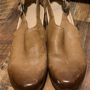Dansko Women’s Brown Leather Slingback Clogs